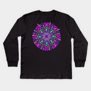 incredible bugs mandala Kids Long Sleeve T-Shirt